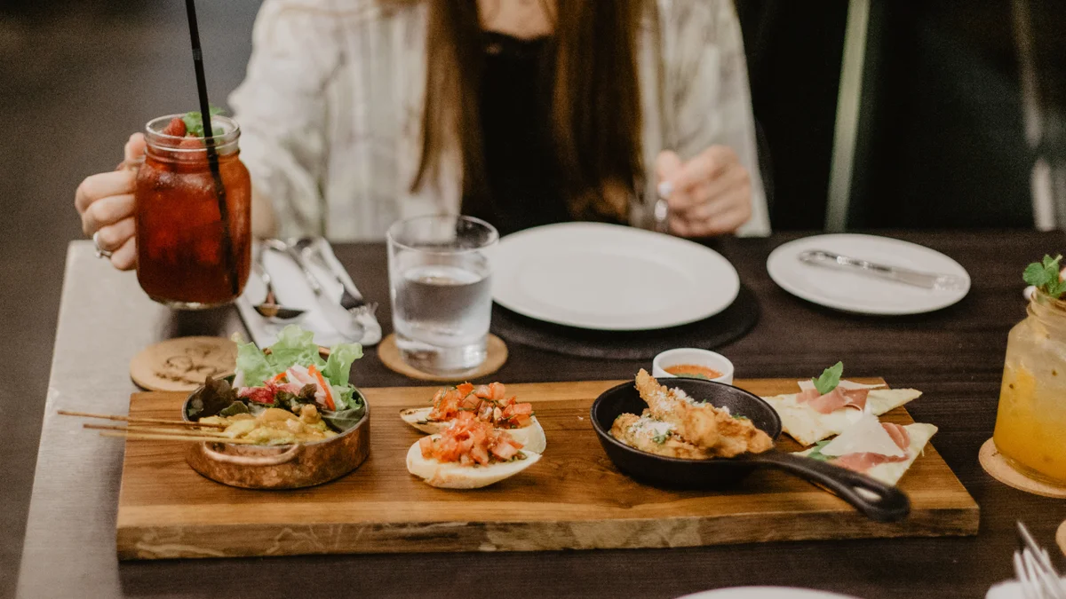 Exquisites Gericht in einem Gourmet-Restaurant