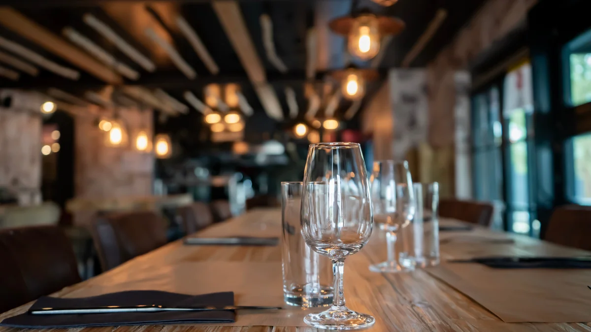 Elegant couple dining at a luxurious restaurant