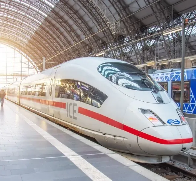 A train bringing the escort lady to the date